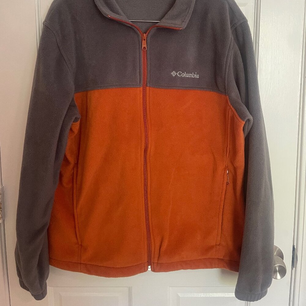Columbia Men's Steens Mountain™ 2.0 Full Zip Fleece Jacket Large Orange/Gray